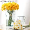 装飾的な花の花輪daffodils人工花シミュレーションウェディングパーティーホームデコレーションリビングルームベッドルームアレンジメントPograph