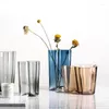 Vasen Household Legend Seeförmige Glasvase, Ornamente im Stil, weiche Dekorationen, transparente Blumenware