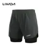 Men's Shorts Lixada Men's 2-in-1 Running Shorts Quick Dry Breathable Active Training Exercise Jogging Bike Shorts with Longer Lining 230330