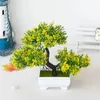 Kwiaty dekoracyjne sztuczne rośliny bonsai mała garnek kwiatowa sztuczna roślina stół doniczkowy stół dekoracyjny el ogród ozdoby ogrodowe