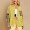 Women's Jackets Women's Vintage Plaid Stitched Holes Loose Denim Coat Check Jacket Bohemian Style Lightweight Summer Women