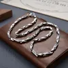 Chains Joker Sautoir S925 Pure Silver Six Words Personality Fashion Sweater Chain Necklace Ancient Men Gifts