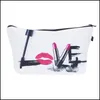 Borse portaoggetti Borsa da toilette Digital Bride Makeup Letters Stampa Cosmetic Pouch Gift For Brides Drop Delivery Home Garden Hou Dhuz0