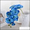 Decoratieve bloemen kransen orc kunstmatige doe -het -zelf vlinder zijden bloemboeket phalaenopsis home decoratie 6 kleuren drop del dhyjjjjjjjjjjjj