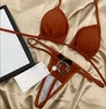 Designer kvinnors badkläder ny designer high end kvinnors badkläder baddräkt lyxig sexig bikini strand romantisk sexig strass klassisk g brev trendig 0khn