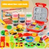 Giocattoli di apprendimento Bambini Cucina fai-da-te Argilla Giocattolo finto Set Strumento di plastilina per hamburger Stampo creativo 230329