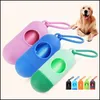 Andra hundförsörjningar Pickup Pet Bags Portable Garbage With Plastic Pill Shape Storage Box Cat Poo Cleanup Waste Bag Cleaning Drop Deli Dhykw