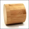 Aufbewahrungsboxen Behälter Natürliche Bambusbox Armbanduhr Schmuck Holz Herrenhalter Sammlung Vitrine Drop Delivery Hausgartenhaus Dhmc9
