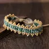 Tennis Handmade Bangle topkwaliteit Miyuki kralen Charms Natural Tube Wax Rope Wrap