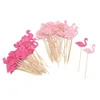 Parti Dekorasyonu Hawaiian Yaz Tropikal Flamingo Garland Lateks Balon Kek Topper Doğum Günü Düğün Malzemeleri