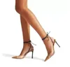 Été femmes sandales en cuir de veau PVC maille respirant pointu bride à la cheville talons aiguilles femmes élégantes montrent Unique Sexy charme EU35-43