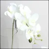 Decoratieve bloemen kransen orc kunstmatige doe -het -zelf vlinder zijden bloemboeket phalaenopsis home decoratie 6 kleuren drop del dhyjjjjjjjjjjjj