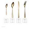 4Pcs/Set Gold Cutlery Knife Flatware Set Stainless Steel Tableware Western Dinnerware Fork Spoon Steak Travel Dinnerware Set dh345