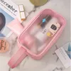 Kosmetiktaschen Fällen Frauen Transparent Wasserdicht PVC Tragbarer Notwendiger Organizer Mode Klein Groß Kulturbeutel 230329