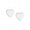 Pendientes de lujo 925 Diseñador para mujer Nuevo Corazón de melocotón Clásico Esmalte de tres colores Joyería de lujo Regalo del día de San Valentín al por mayor con caja