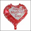 Other Event Party Supplies Happy Mothers Day Balloons 18 Inch Foil Love Shaped Balloon English Spanish Mylar Helium Drop Delivery Dhdwa