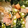 Andere evenementenfeestjes Paashangende decoratieve slinger cartoon konijn decoratie bedrukt kleurrijk lintkrans ornament 230330