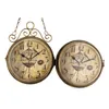 Relógios de parede 68UE Vintage Double Side Silent Clock Decorative Party Decoration Supplies