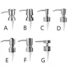 새로운 교체 가능한 304 스테인레스 스틸 액체 로션 디스펜서 욕실 비누 펌피 헤드 항아리 튜브 욕실 액세서리