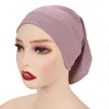 Jersey di cotone a costine Hijab Tappi interni Berretto turbante musulmano Sottoscocca islamica Cappello a cuffia fascia femminile berretto turbante