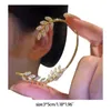 Backs Orecchini Fashion Ear Cuff Orecchino Sparkling Metal Leaf Wrap Crawler No Piercing Clip Gioielli Regalo Donna