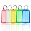 Färgplastbagage TAG KEYCHAIN ​​PENDANT HOTEL DIY TAGS Card Key Ring 5 Färger