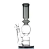 Hookah Green Glass Bongs Tornado Percolator Honeycomb Filter Tube Oil Rigs Bubbler Water Pipe Bong 11,8 tum 18mm Kvinnlig skål