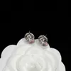 Orecchini Collana designer Crystal Old Solid Lion Head Doppia G Lettera Silver Needle Ear Studs Women's Light Luxury ins LVJC