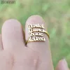 Anillo solitario personalizado con múltiples nombres, joyería apilable personalizada para familia, regalo para mamá, tres y cuatro, Y2303