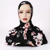 Omedelbar Jersey Hijab Undercap Hijabs For Woman Muslim Women Hijab Cap Full Cover Snap Fastener Head Wraps Scarf Islam Turban