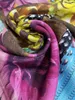 Women's Square Scarf Scarves 100% Twill Silk Material Pint Letter Stars Flowres Mönsterstorlek 90 cm - 90cm315d