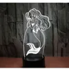 Veilleuses 3D LED Lumière Sirène Avec 7 Couleurs Pour La Décoration De La Maison Lampe Incroyable Visualisation Optique Illusion Génial