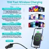 CW16 Wireless Car Charger 7.5W 10W 15W Snelle auto-klem Autolader Mount Air Vent-oplaadhouder voor iPhone 14/14 Pro/13/13 Pro/12/12 Pro/11/11 Pro/Samsung S23/S22/S21