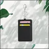 Party Favor SubliMation KeyChain Wallet Holder Sundries Pu Leather ID Badge Card Holders Blocking Pocket For Offices School Driver L DHYV8