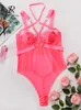 NXY Sexy Hollow Out Plays Consways Strap Femelle Transparent Fin Slim Jumps Curchs Summer Mesh Lace Halter Club Bodys 230328