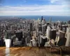 壁紙Papel de Parede Chicago City Buildings Modern 3D壁紙リビングルームテレビ壁寝室の紙