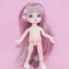 Dollkroppar delar 16 cm BJD 13 MOVERABLE FOURTED S SUTLE BIG EYBOBLILL LITT BOY GIRL Huvud med skor för flickor Toys Naken Body Fashion Gift 230329