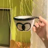 Coco Cup Set Mug Коллективная милая деликатная ручная ручная ручная нарисованная чашка чашка тарелка Женская кофейная керамика дома водяной чашка водяной чашки