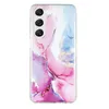 Fashion Marble IMD Custodie per Samsung S23 Ultra Plus Galaxy A34 A54 A24 5G A14 Natural Granite Stone Rock Soft TPU Custodia antiurto per cellulare Cover posteriore Pelle