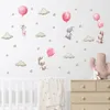 Wall Stickers Lovely Rabbit Heart Wall Sticker Children's Room Girl Baby Room Bedroom Kindergarten Decoration Cartoon Rabbit Animal Wallpaper Vinyl 230329