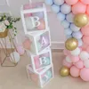 Decoração de festa 4pcs Creative Transparent Balloons Box Requintado Acessórios de Ponte Arco Sem para o Dia dos Namorados