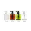250ml/8.5oz Plastic PETG Empty Soap Shampoo Pump Bottle Lotion Shower Travel Refillable Makeup Bottles Containers