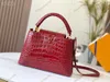 Classic Women's Handbag Luxury Designer Bag Fashion Leather Crocodile European British Style Briefcase Gold Silver Black One Shoulder Crossbody Business Bag