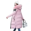 Femmes Trench Coats Qualité 2023 Hiver Femmes Long Manteau Chaud Fausse Fourrure À Capuche Parkas Femme Ouatée Doudoune Coton Vêtements