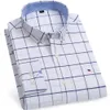 Herren lässige Shirts plus Größe 7xl 6xl 5xl Herren -Sozialhemd Baumwolle Oxford Luxus Marke Thin Button Plain Arbeit Anzug 230330