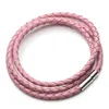 Strand Trendy 3 Layer Braided Leather Bracelet For Men Women12 Color Round Rope Magnetic Clasps Charm String Couple Bangle Gifts