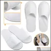 Flipers descartáveis ​​Toolas brancas de toe fechado Travel El Spa Sapatos de banheiro Acessórios para banho de banheiro banheiro Drop Daturg Home DhpMe