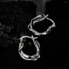 Hoop Earrings NOTWOSAME A Sense Of Design Tangled Twists Ear Hoops For Women Shining Mirror Silver 925 Minimalist Brincos