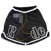 Limited Rhude Mens Shorts Summer Buy Men RH Swim Short Knee Length Hip Hop High Street Sports Training Beach Pants Mens Elastic Waist Workout