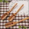 Colheres de madeira Bamboo Spoon Tool de café Ferramentas de bebida de cozimento Comprimento de utensílios de cozinha 18 cm Acessórios de cozinha em casa Drop Delivery Garden Dh5jm